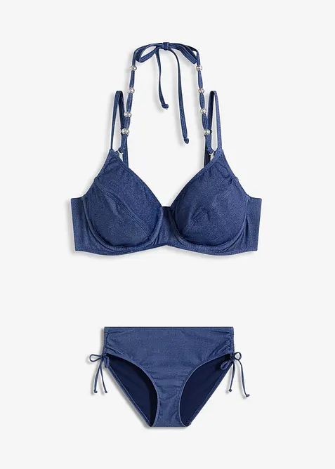Bygelbikini (2 delar) med jeanslook, bonprix