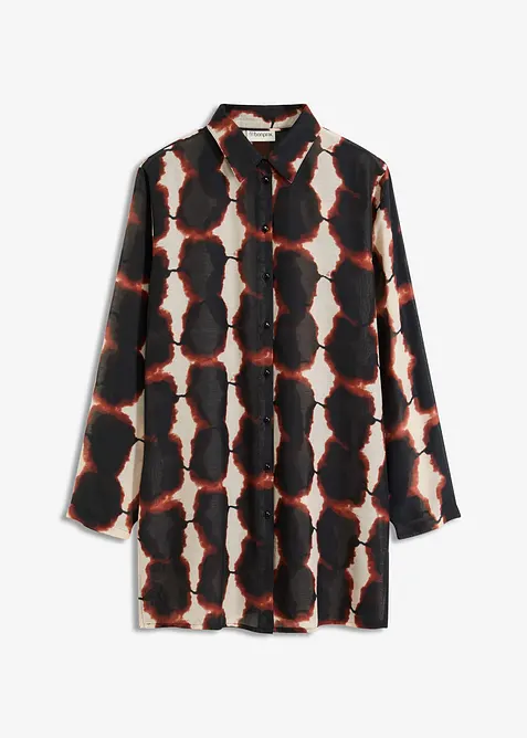 Lång blus med batikmönster, bonprix