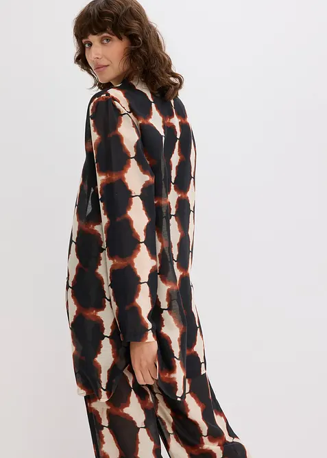 Lång blus med batikmönster, bonprix