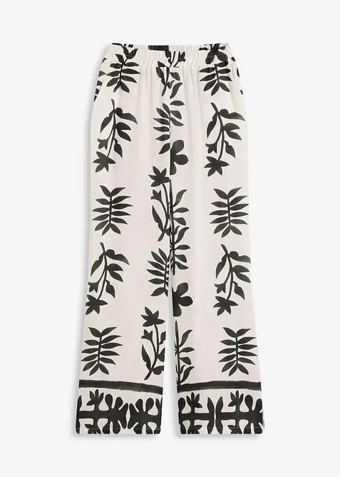 M&ouml;nstrad byxa i f&ouml;ljsam viskos, bonprix