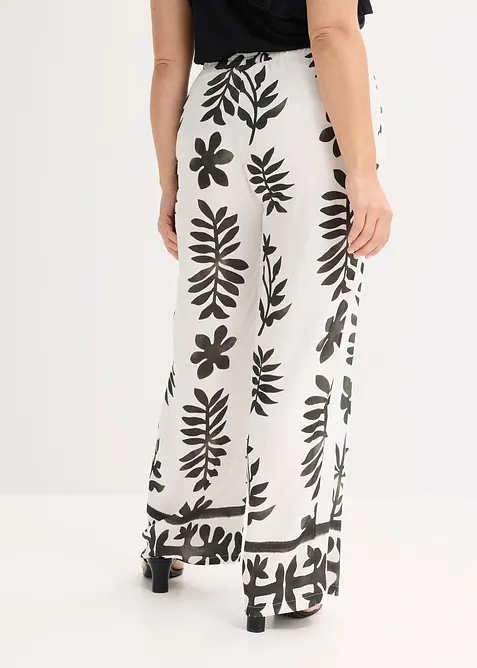 M&ouml;nstrad byxa i f&ouml;ljsam viskos, bonprix