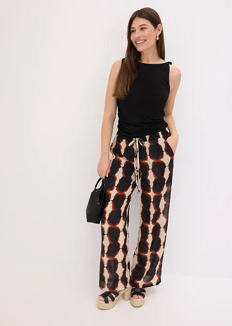Vid byxa med batikmönster, bonprix