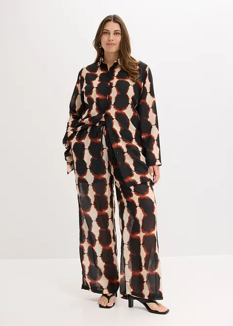 Vid byxa med batikmönster, bonprix