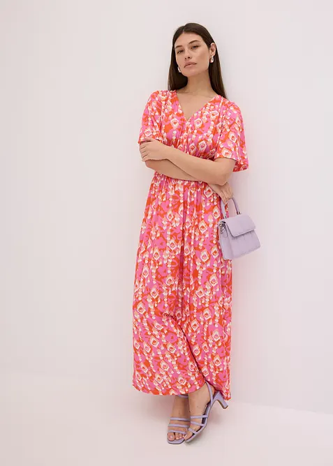 Mönstrad maxiklänning, bonprix