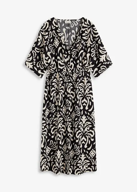 Mönstrad jerseyklänning, bonprix