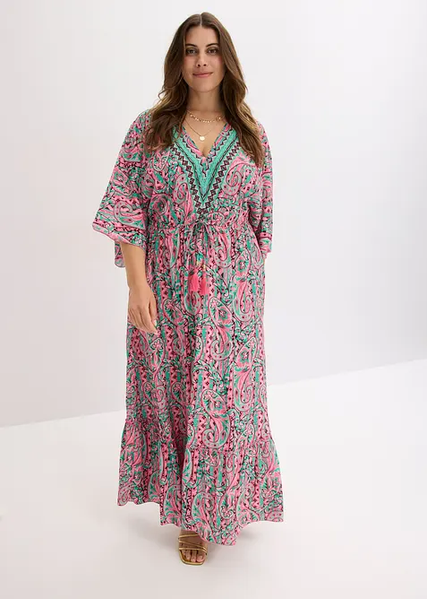 M&ouml;nstrad maxikl&auml;nning av viskos med mjukt fall, bonprix