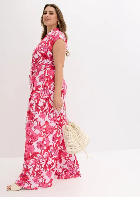 Mönstad jumpsuit av jersey, bonprix