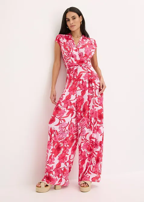 Mönstad jumpsuit av jersey, bonprix