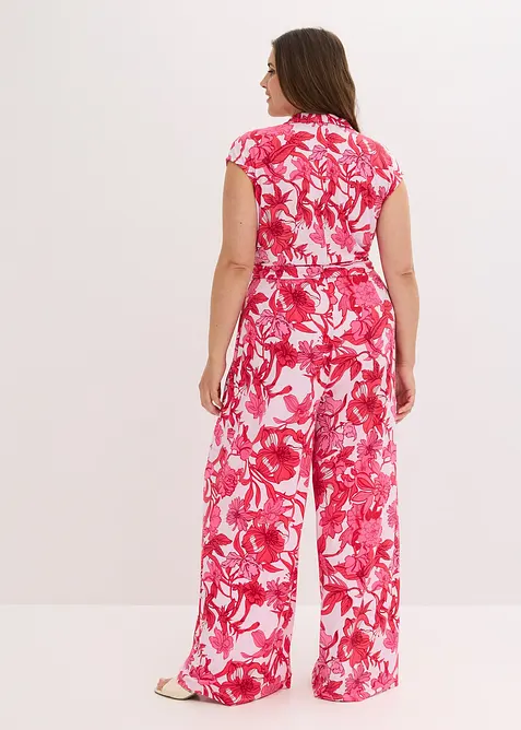 Mönstad jumpsuit av jersey, bonprix