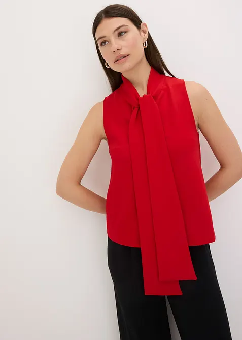 Ärmlös topp med knytband, bonprix