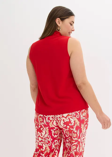 &Auml;rml&ouml;s topp med knytband, bonprix