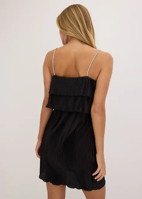 Jerseykl&auml;nning med plissering, bonprix