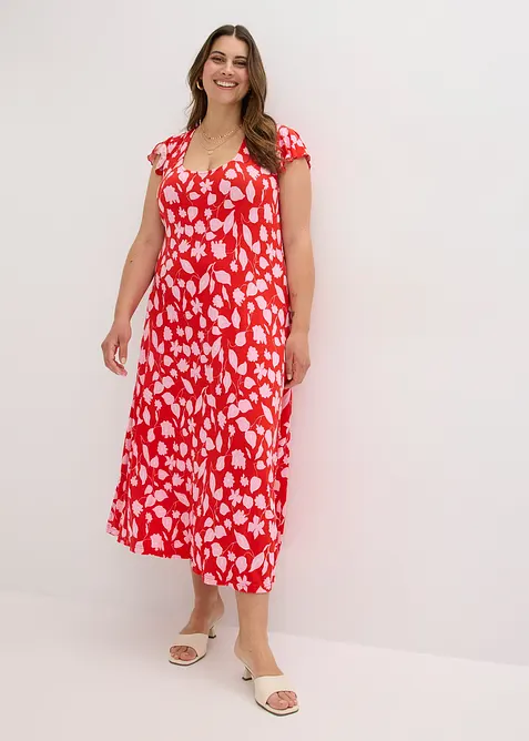 M&ouml;nstrad jerseykl&auml;nning av mjuk viskosmix, bonprix