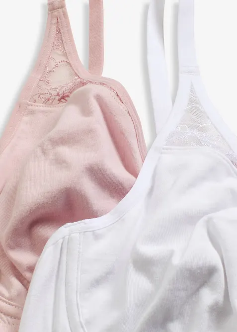 BH med bygel och mjuk bomull (2-pack), bonprix