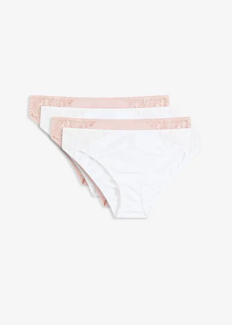 Trosa med spets (4-pack), bonprix