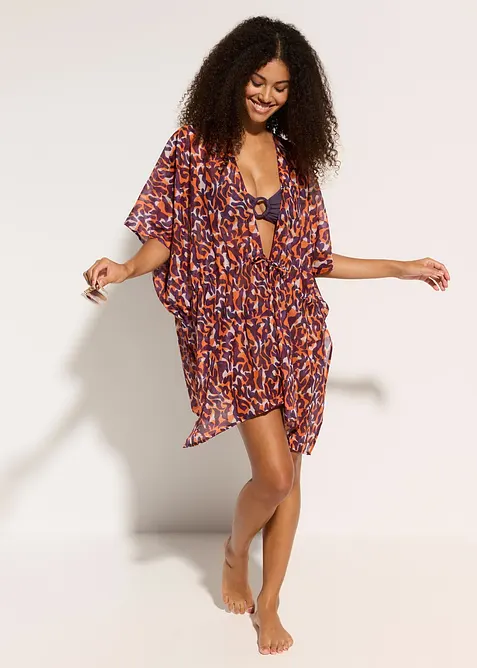 Strandkimono med knytdetalj, bonprix