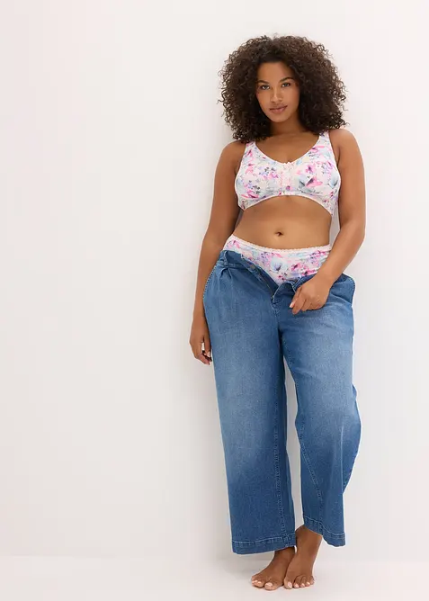 BH utan bygel, med mjuk ekologisk bomull (3-pack), bonprix