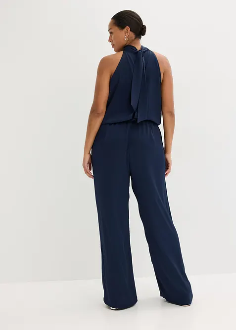 Jumpsuit i satin med struktur, bonprix