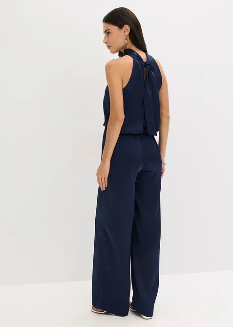 Jumpsuit i satin med struktur, bonprix