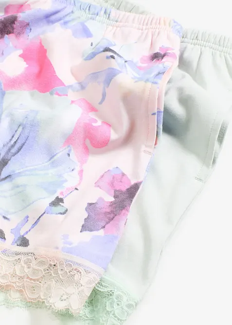 Pyjamasshorts (2-pack) i mjuk viskosmix, bonprix