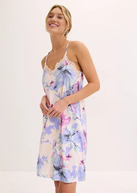 Kort nattlinne av mjuk viskosmix, bonprix