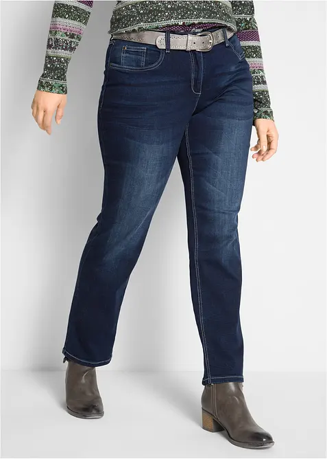 Straight Jeans Mid Waist, Stretch, bonprix