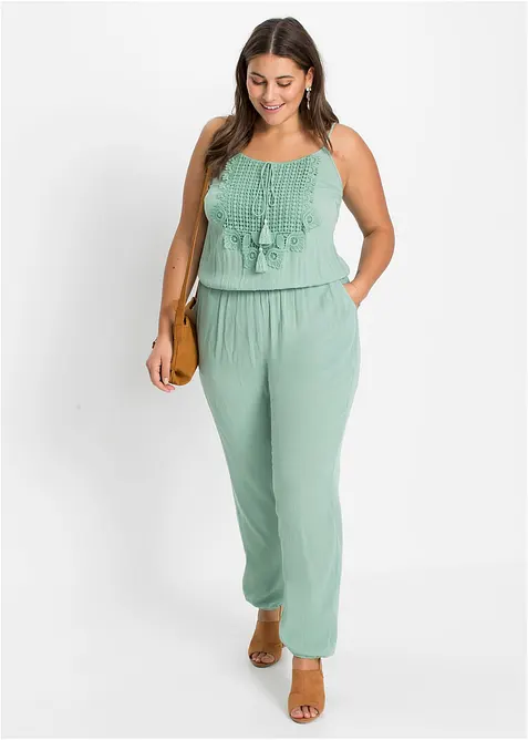 Jumpsuit i viskosmaterial med struktur, bonprix