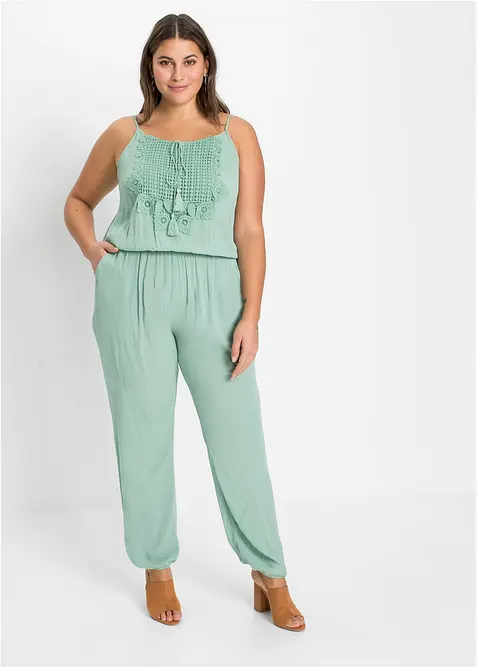 Jumpsuit i viskosmaterial med struktur, bonprix