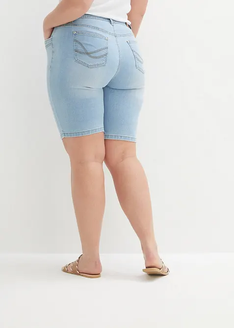 Jeans Bermudas Slim Fit Mid Waist, bonprix