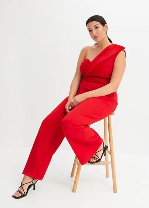 Jumpsuit i kräpp med struktur, bonprix
