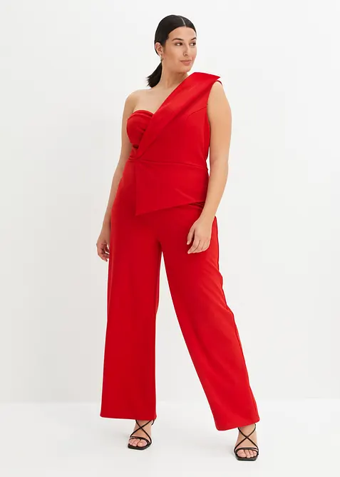 Jumpsuit i kräpp med struktur, bonprix