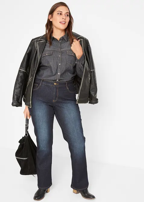 Bootcut Jeans Mid Waist, Shaping, bonprix
