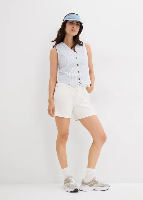 Jeansshorts Mid Waist, Low Stretch, bonprix
