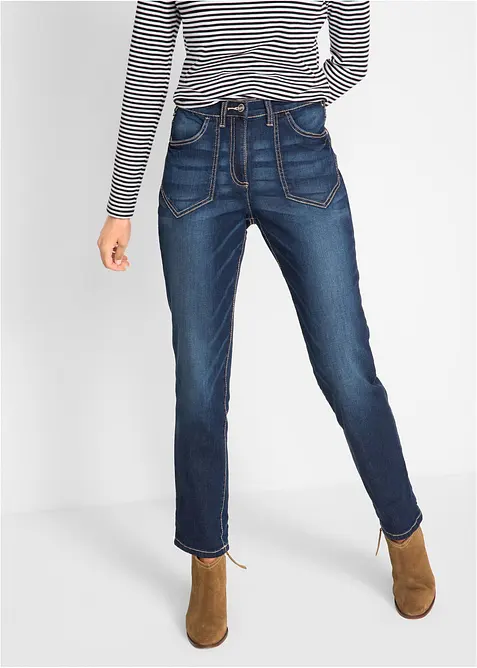 Straight Jeans High Waist, Stretch, bonprix