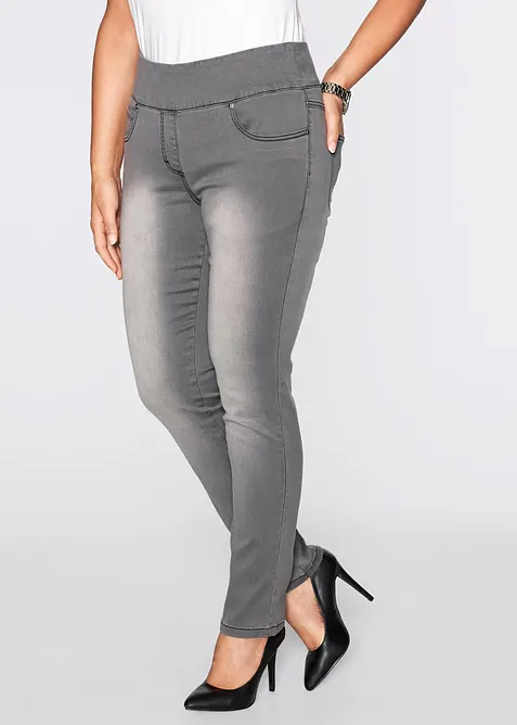Straight Jeans Mid Waist, Super Stretch med bekväm midja, bonprix