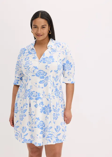 Blusklänning i viskos, bonprix