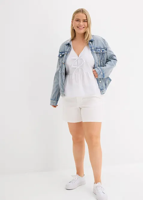 Jeansshorts Mid Waist, Low Stretch, bonprix