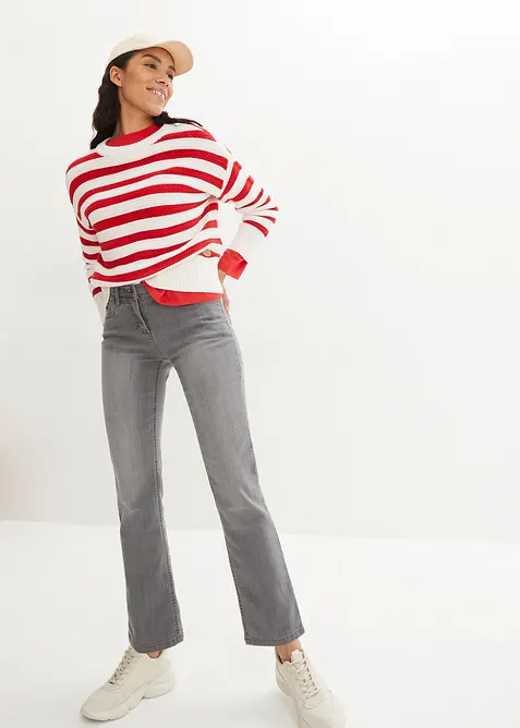 Straight Jeans Mid Waist, Stretch, bonprix