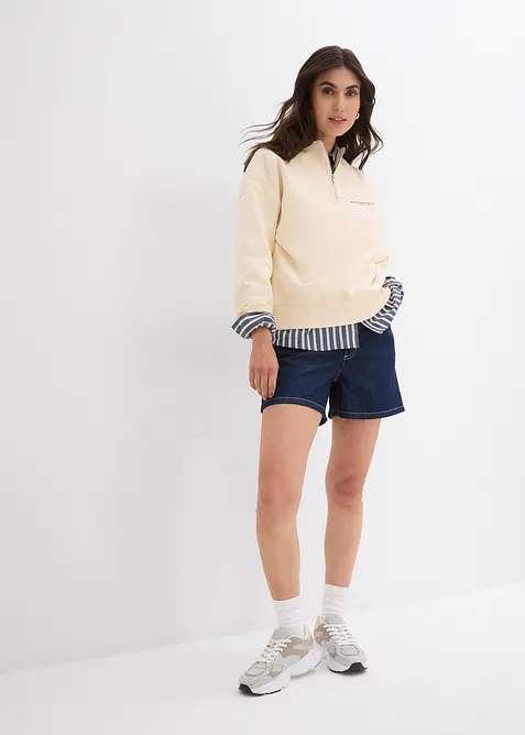 Jeansshorts High Waist, Low Stretch, bonprix