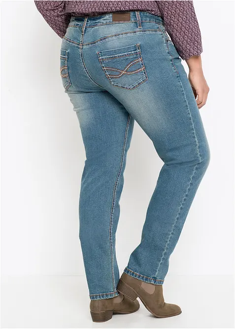 Straight Jeans Mid Waist, Stretch, bonprix