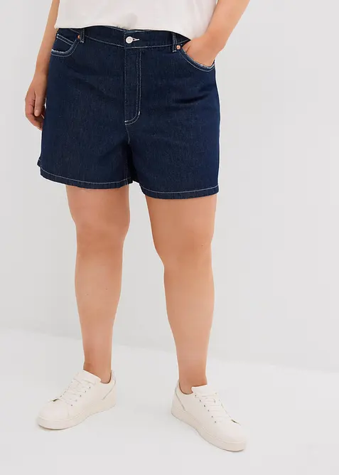 Jeansshorts High Waist, Low Stretch, bonprix