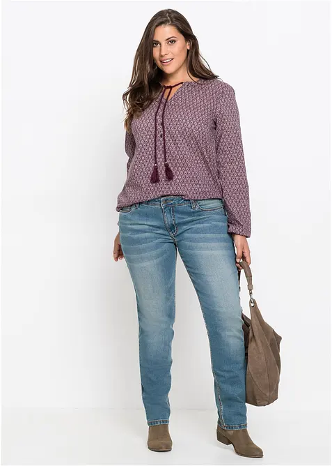 Straight Jeans Mid Waist, Stretch, bonprix