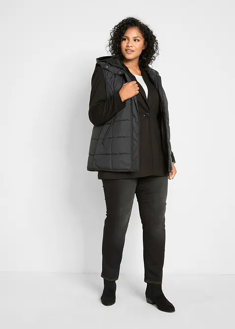 Fodrade jeans, Mid Waist, res&aring;rlinning Straight, bonprix