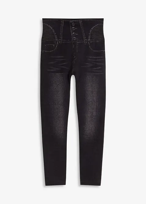 Sömlösa leggings med jeanslook och kraftigt formande effekt, bonprix