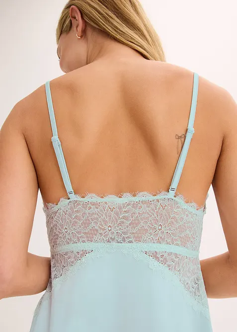 Negligé med glansigt material, bonprix