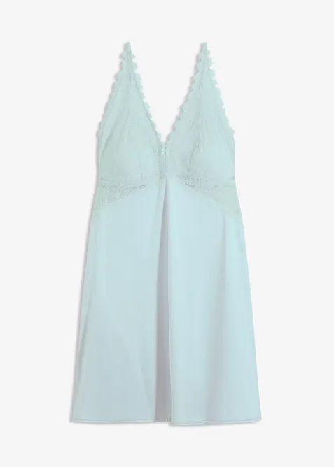 Negligé med glansigt material, bonprix