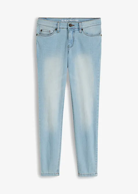 Korta tajta stupr&ouml;rsjeans med medelh&ouml;g midja, bonprix
