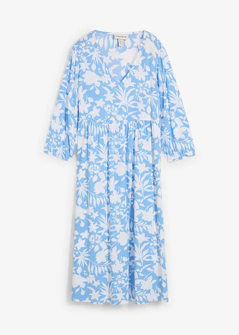 Mellanlång vävd viskosklänning, bonprix