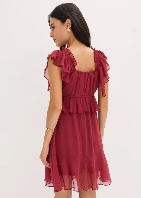 A-linjeformad chiffongklänning, bonprix