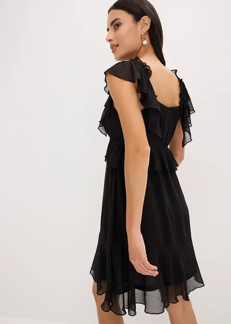 A-linjeformad chiffongklänning, bonprix